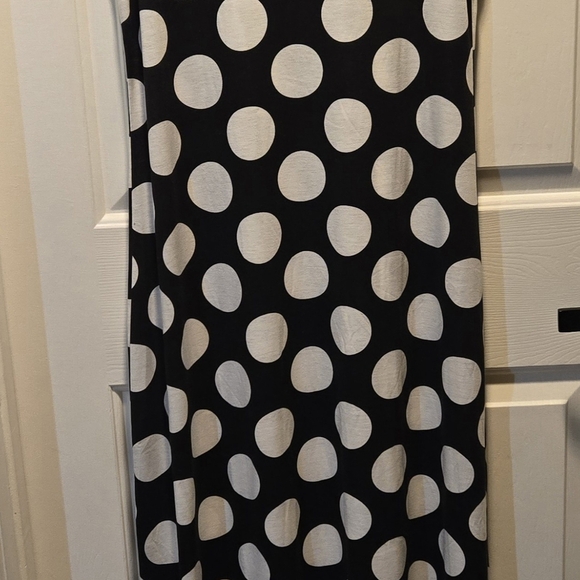 NWT Lularoe Dani LG Polka Dot B&W Maxi Dress Super Versatile One & Done or Layer - Picture 6 of 14